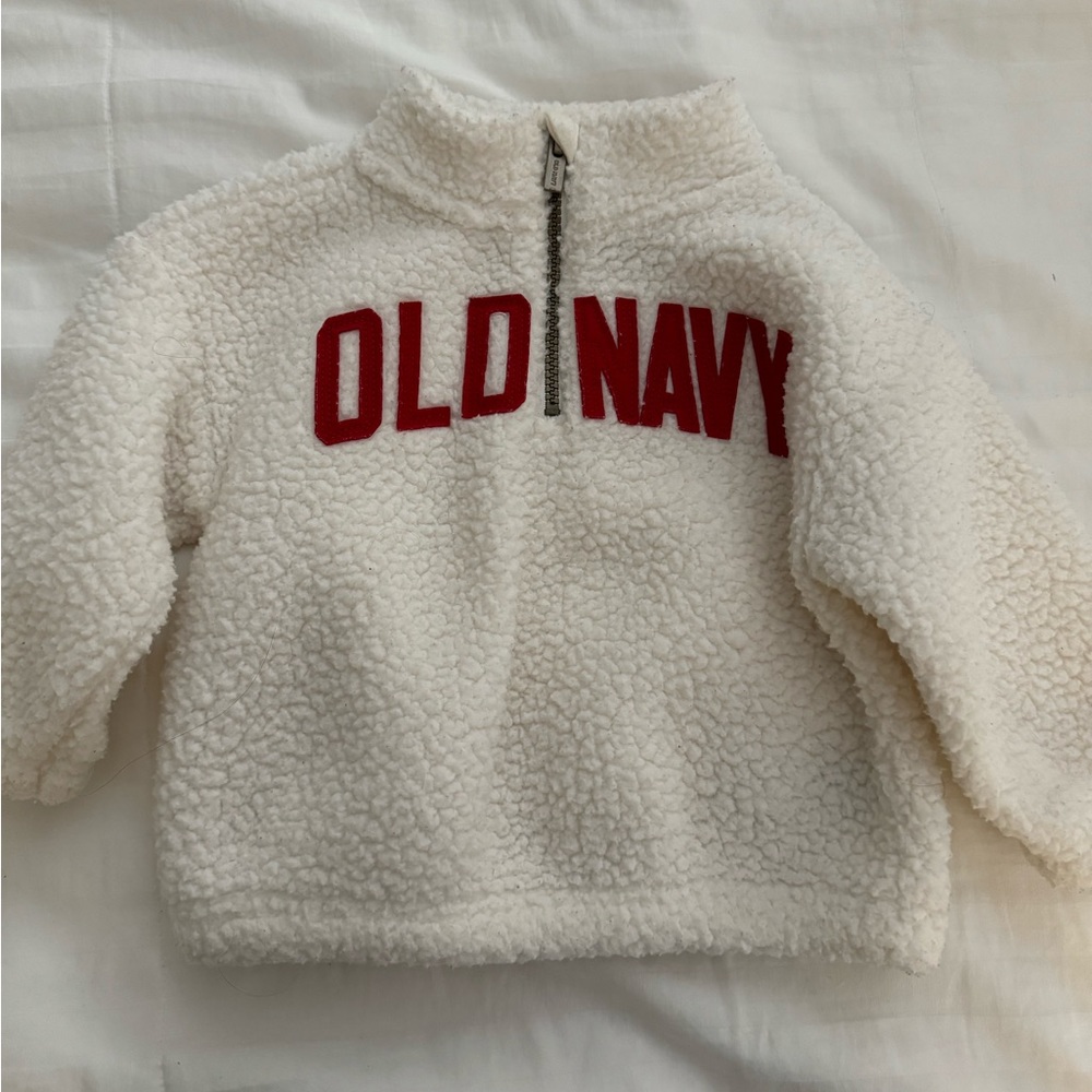 Unisex Logo-Graphic Sherpa Quarter-Zip Jacket for Toddler